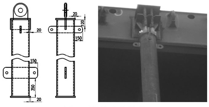 圖4 鉸鏈式支撐管